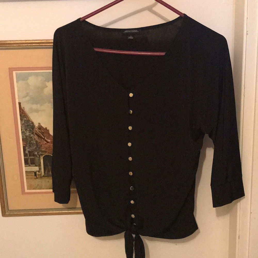NWOT Black Blouse by Notations sz Small